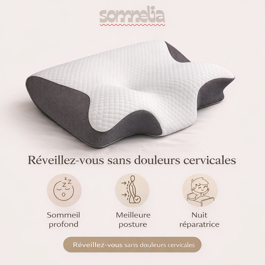 Oreiller ergonomique pour les personnes qui veulent enfin dormir sans douleurs cervicales