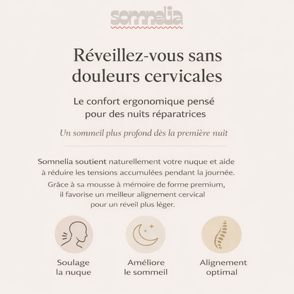Oreiller ergonomique pour les personnes qui veulent enfin dormir sans douleurs cervicales